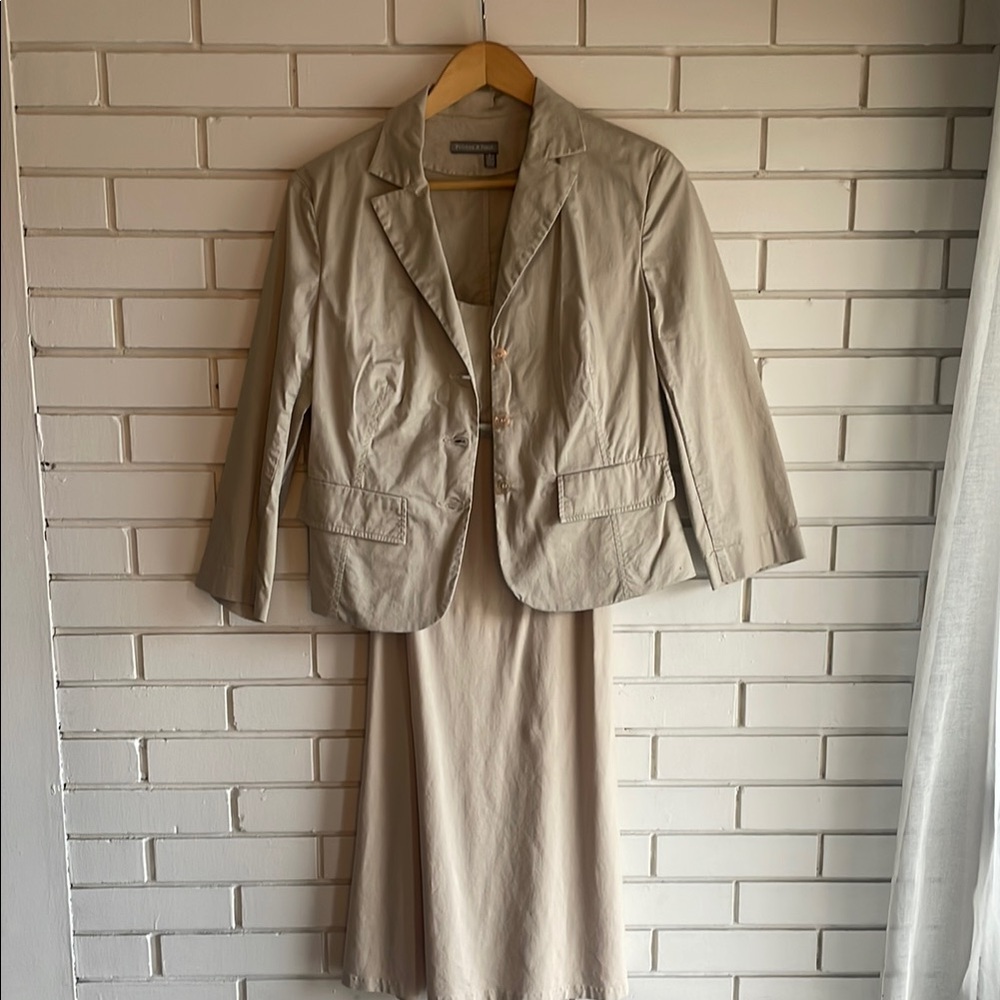tristan & iseut | Tan Blazer & Dress Set